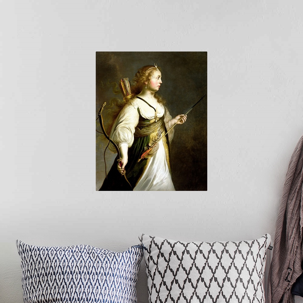 A bohemian room featuring BAL77027 Diana  by Camerarius, Adam (fl.1644-65); oil on canvas; 111.1x91.7 cm; Johnny van Haefte...