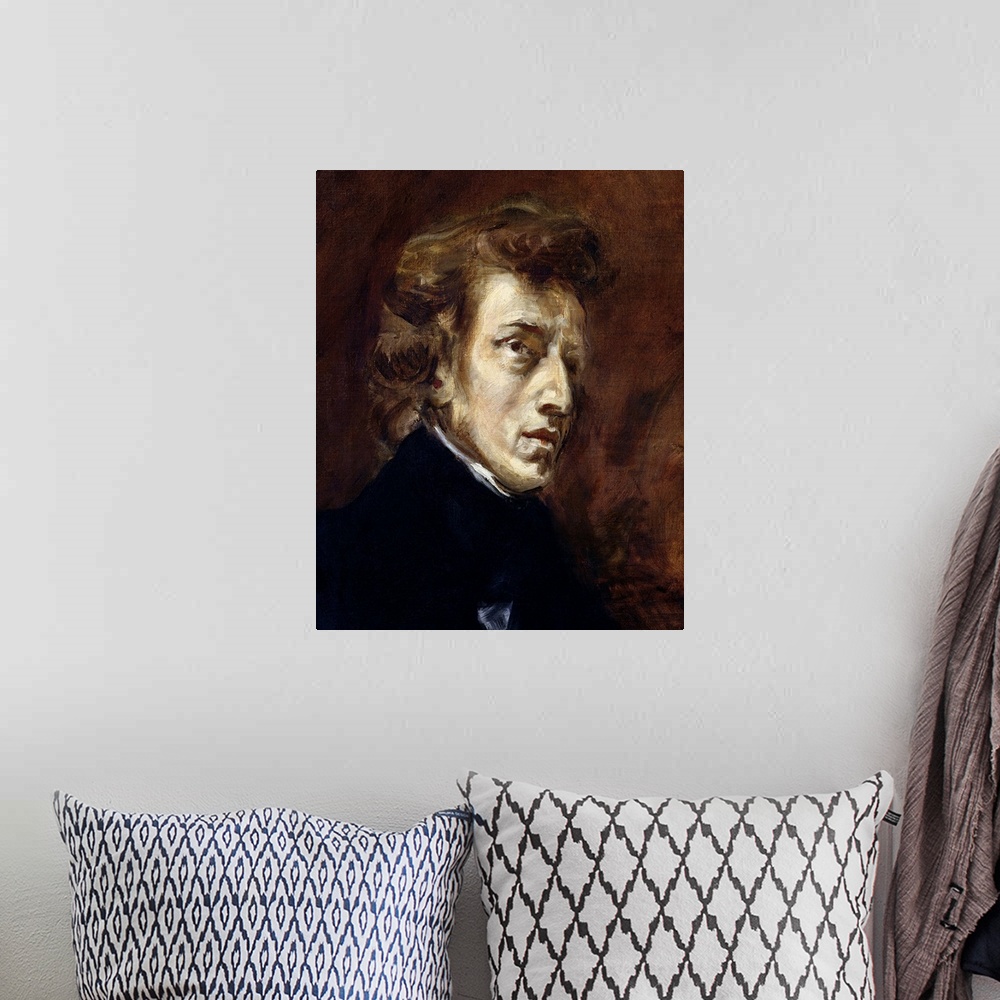 A bohemian room featuring Frederic Chopin (1810-49) 1838