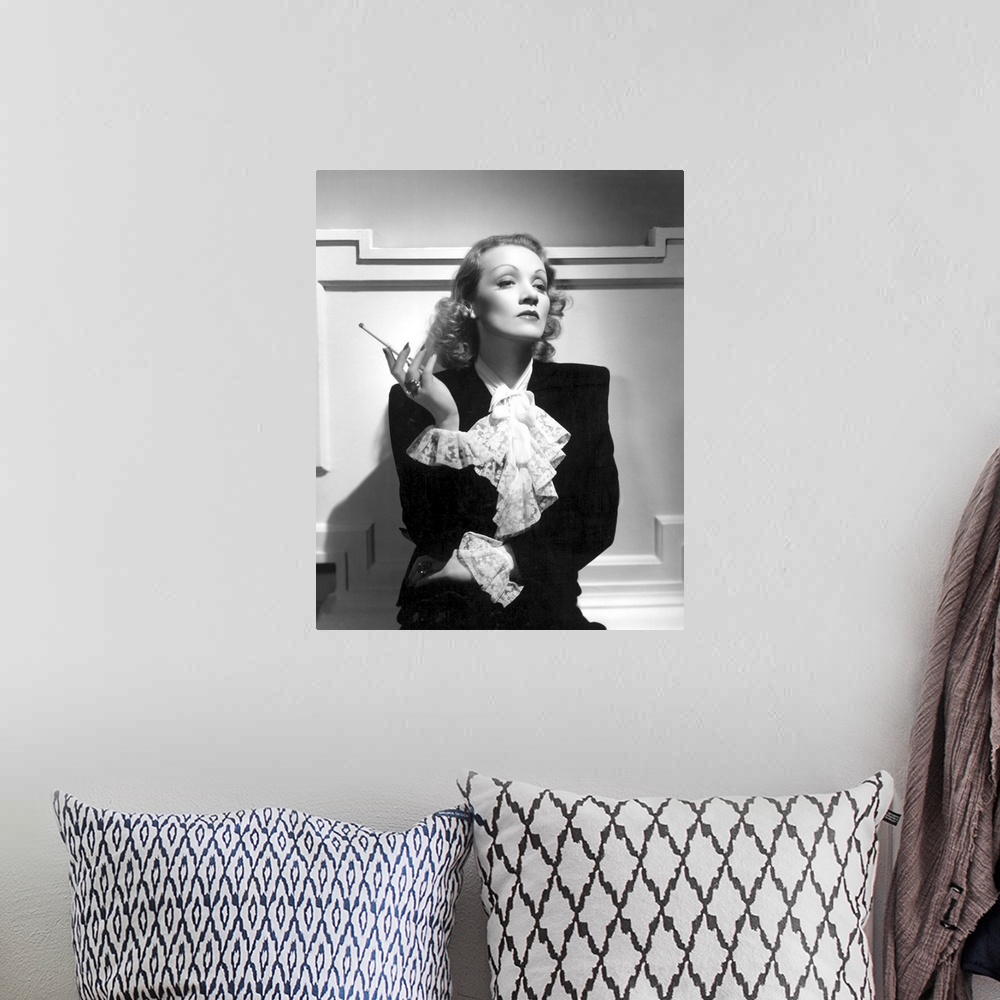 A bohemian room featuring German actress Marlene Dietrich (1901-1992) c. 1934