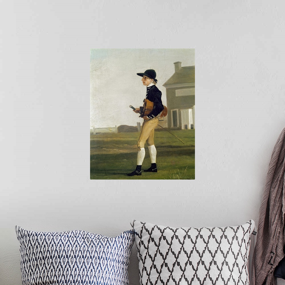 A bohemian room featuring Portrait of a Young Jockey