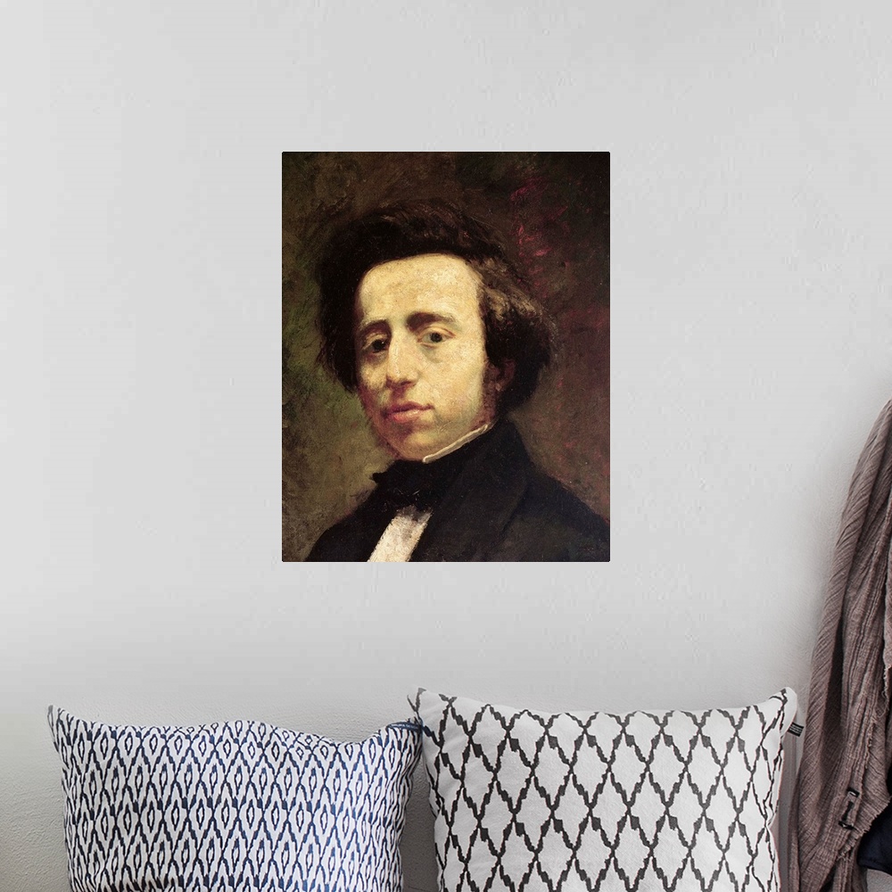 A bohemian room featuring Portrait of Frederic Chopin (1810 49)