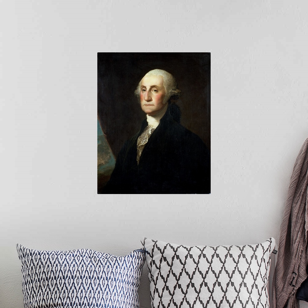 A bohemian room featuring Portrait of George Washington, before 1801