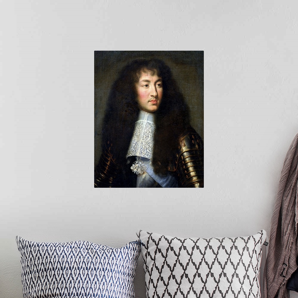 A bohemian room featuring Portrait of Louis XIV