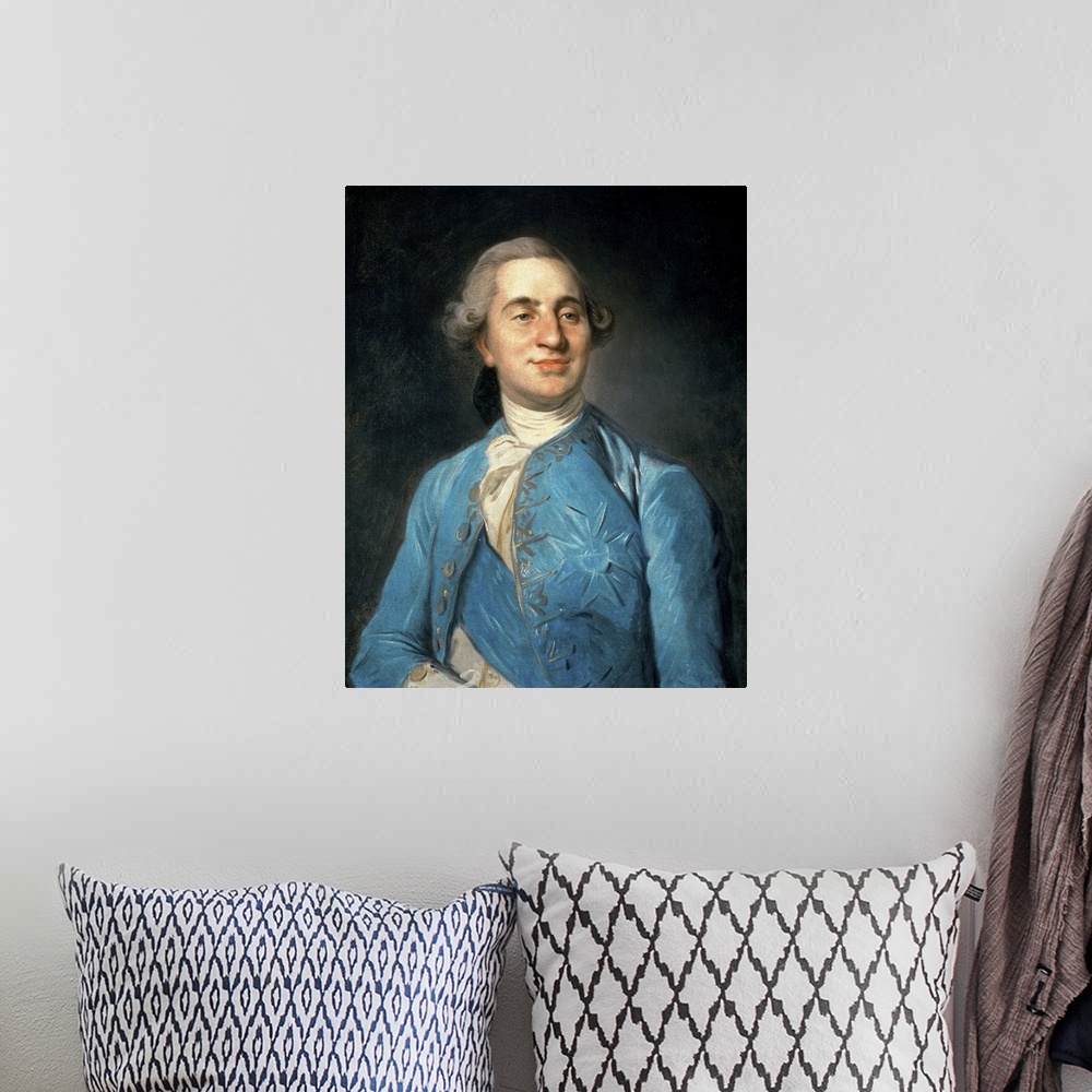 A bohemian room featuring Portrait of Louis XVI (1754-93) 1775