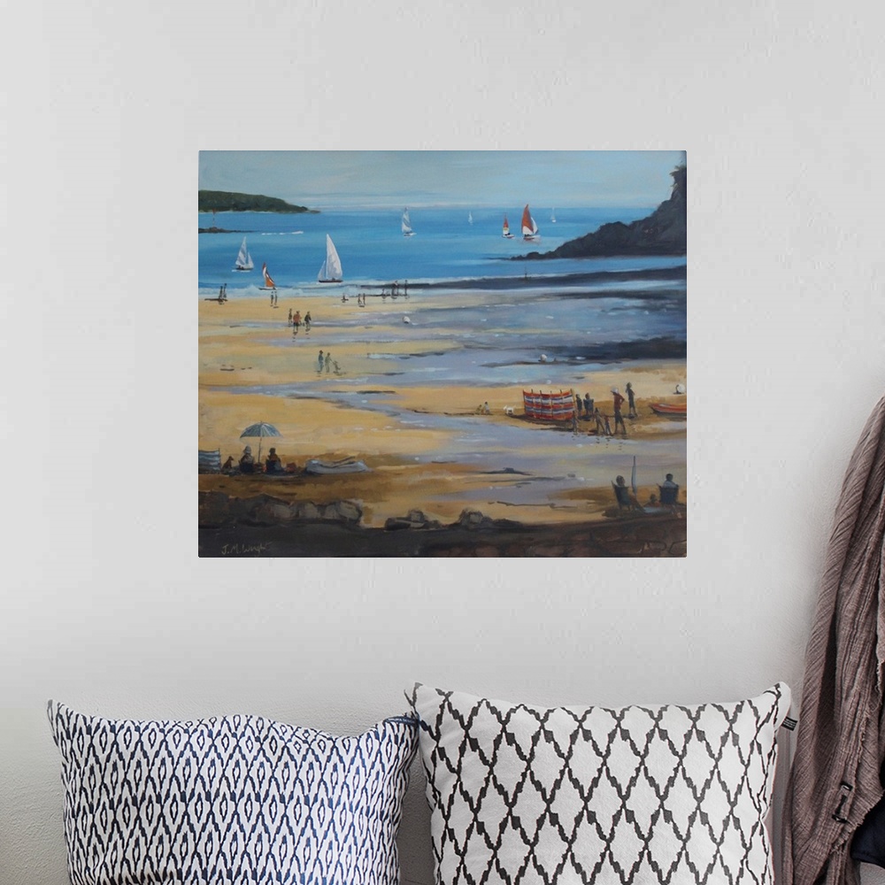 A bohemian room featuring Salcombe North Sands, Evening Shadows