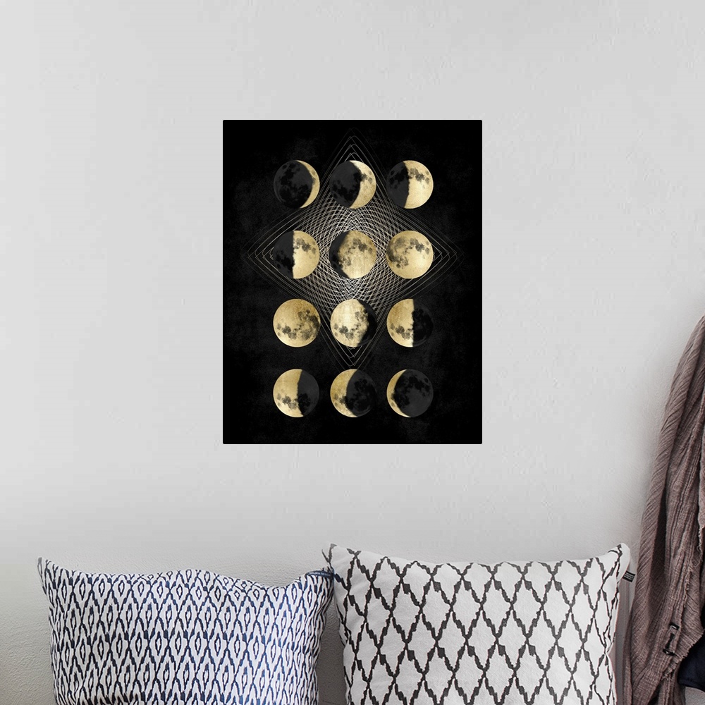A bohemian room featuring Moon Phases
