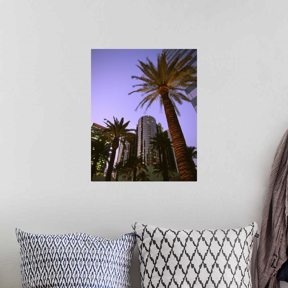 A bohemian room featuring U.S.A., California, Los Angeles.Downtown area, palms and Bonaventure Hotel