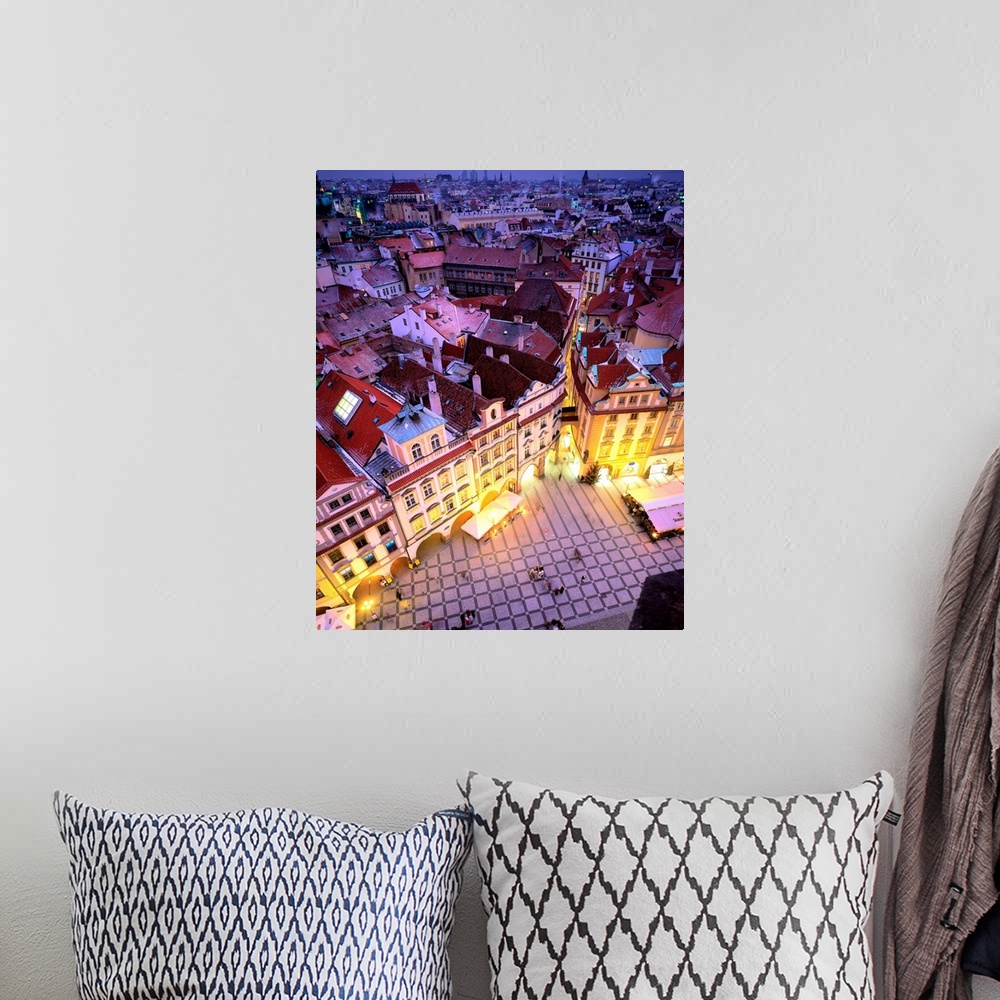 A bohemian room featuring Czech Republic, Prague, Old town square, view from above