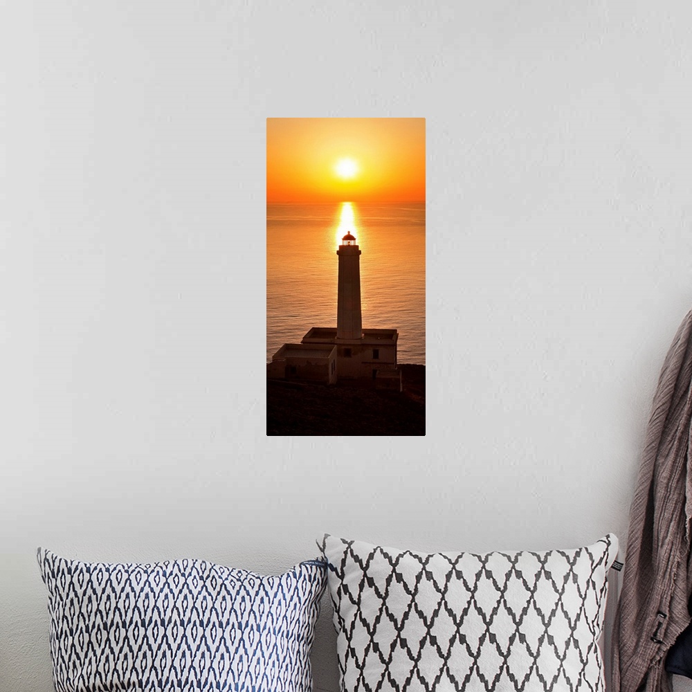 A bohemian room featuring Italy, Lighthouse on Punta Palascia, the coastline between Otranto & Santa Cesarea Terme