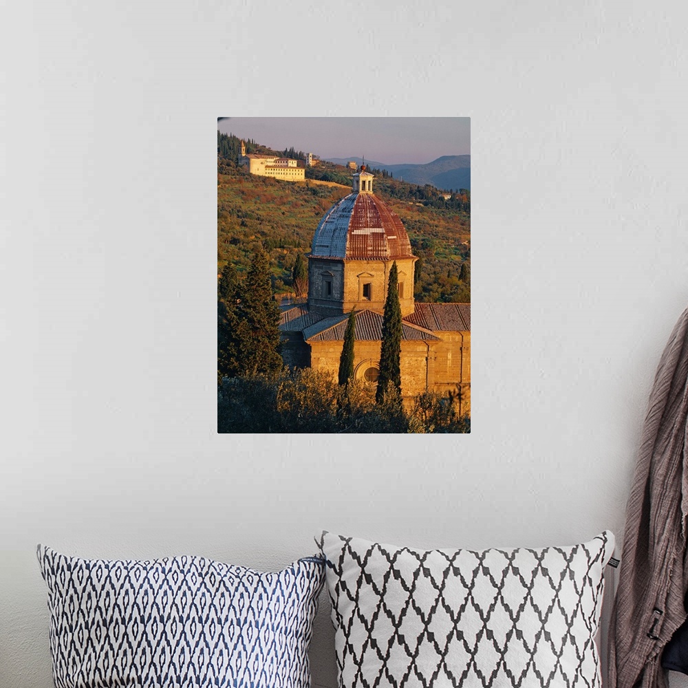 A bohemian room featuring Italy, Tuscany, church of Santa Maria delle Grazie al Calcinaio near Cortona town