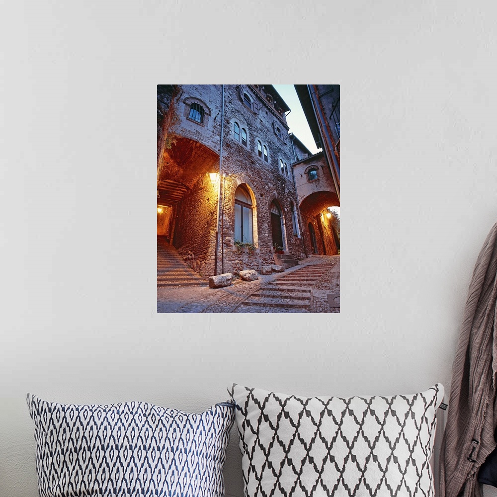 A bohemian room featuring Italy, Umbria, Spoleto town, typical street