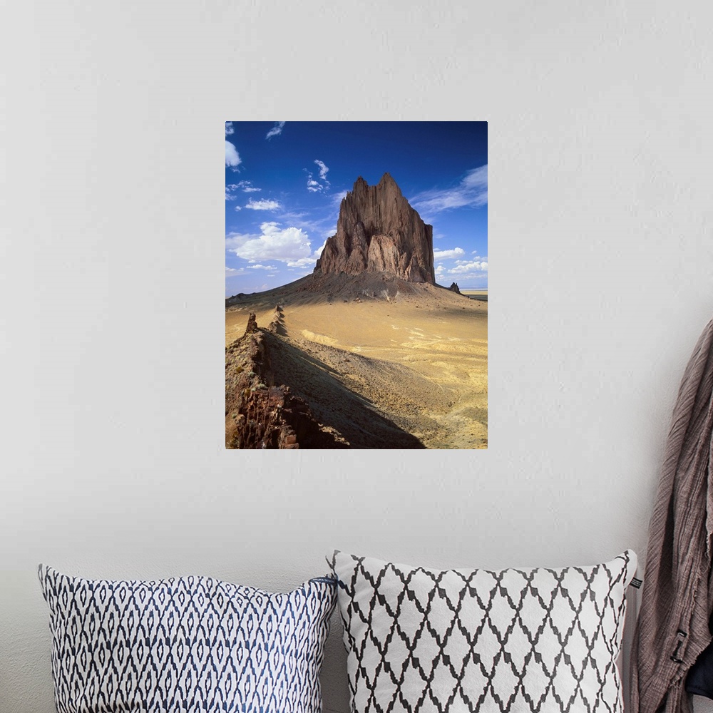 A bohemian room featuring United States, New Mexico, Shiprock Mountain