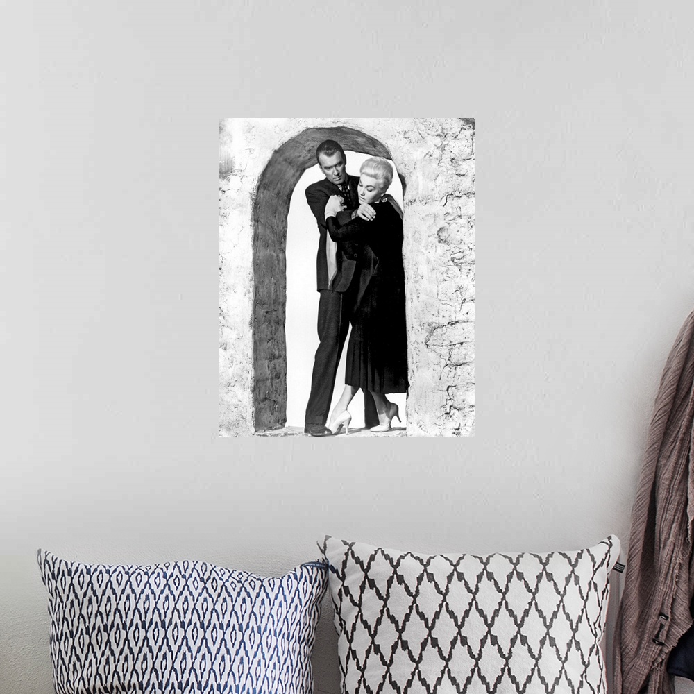 A bohemian room featuring James Stewart, Kim Novak, Vertigo