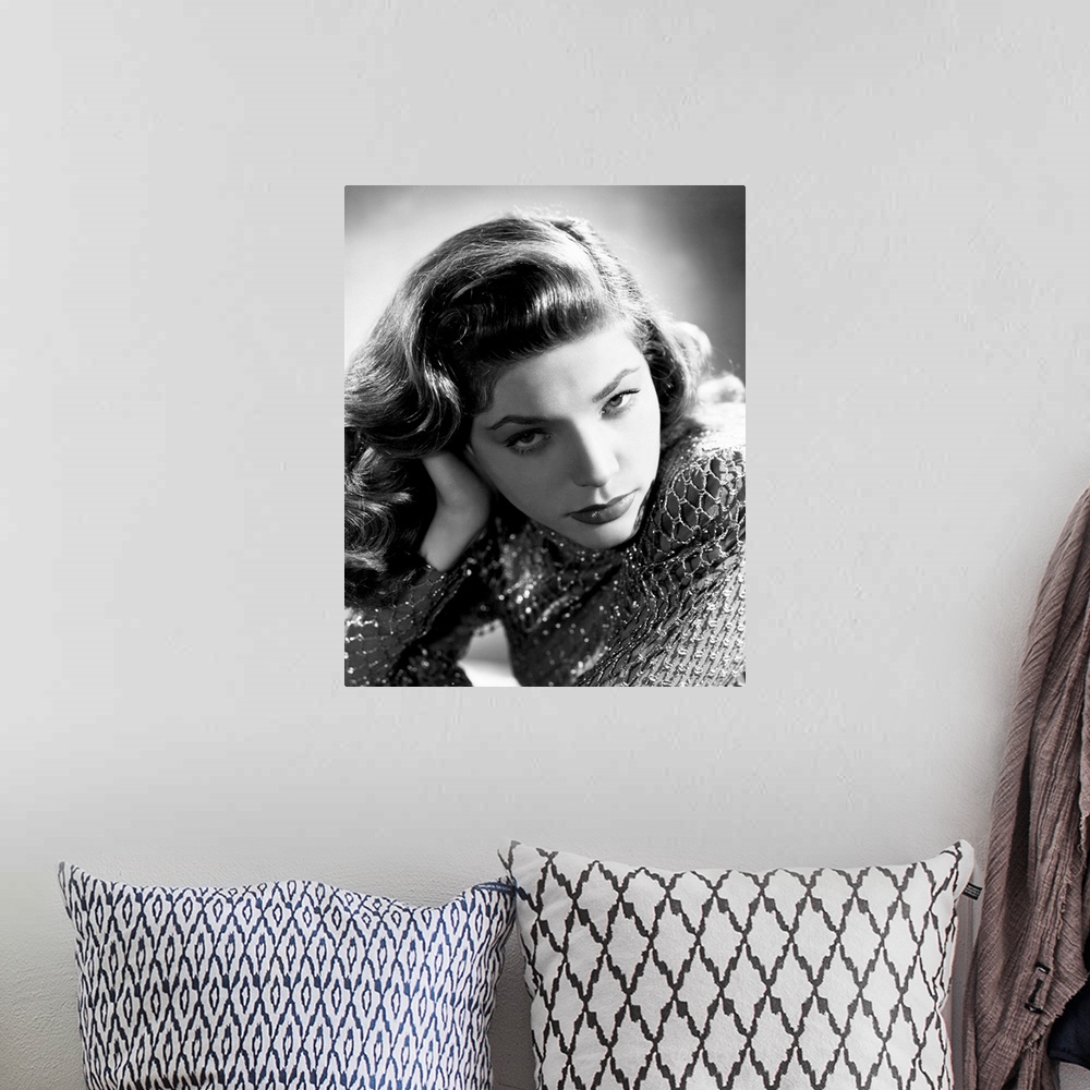 A bohemian room featuring Lauren Bacall, Ca. 1946