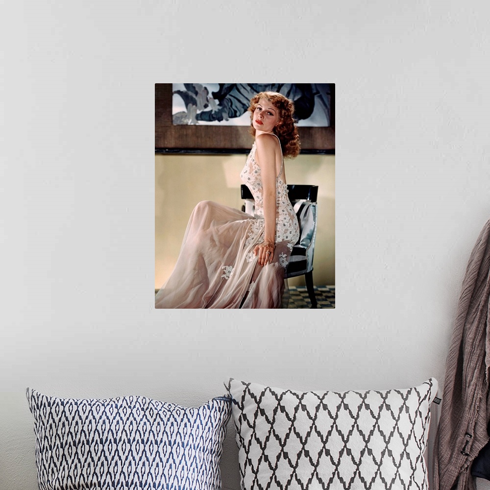 A bohemian room featuring Rita Hayworth - Vintage Publicity Photo
