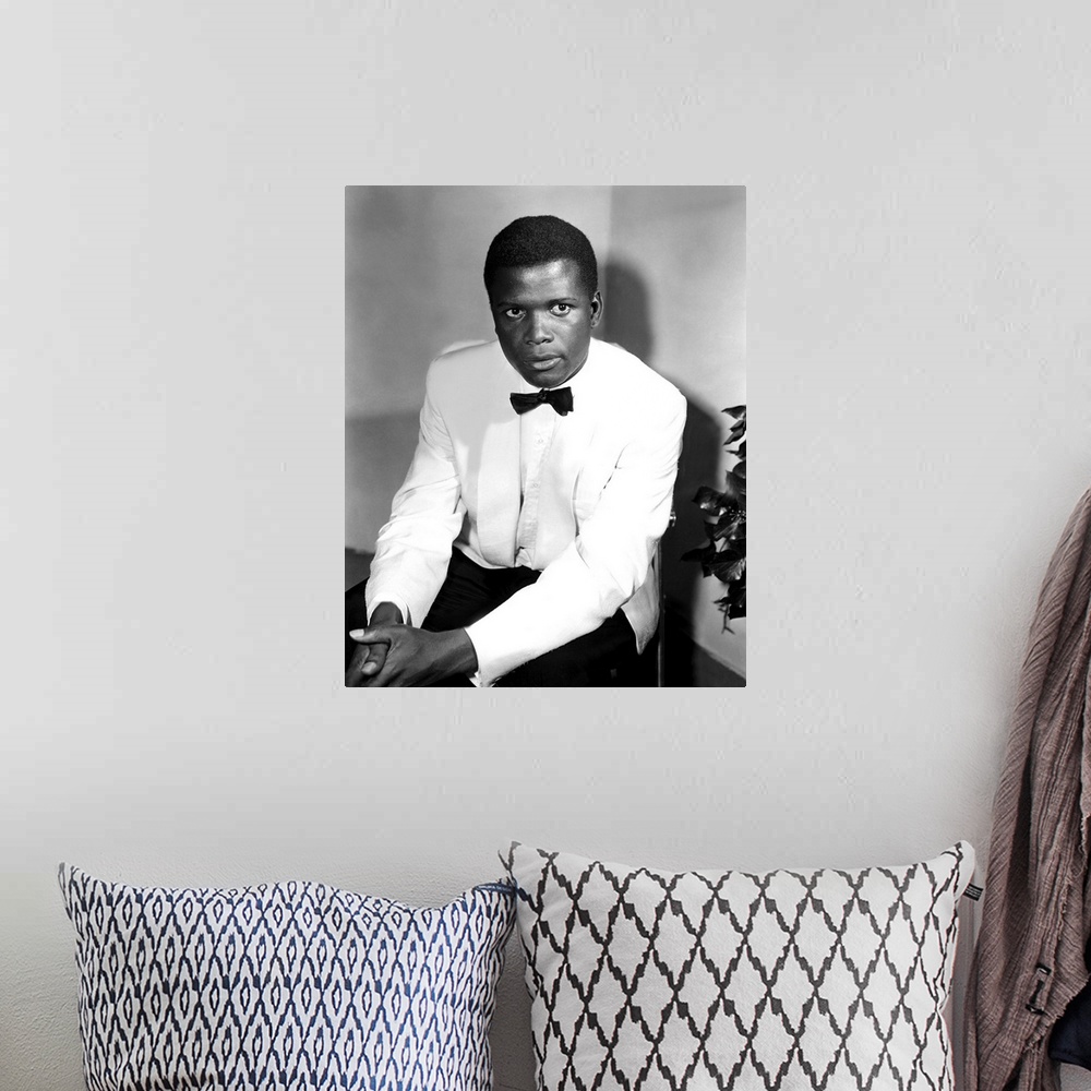 A bohemian room featuring Sidney Poitier