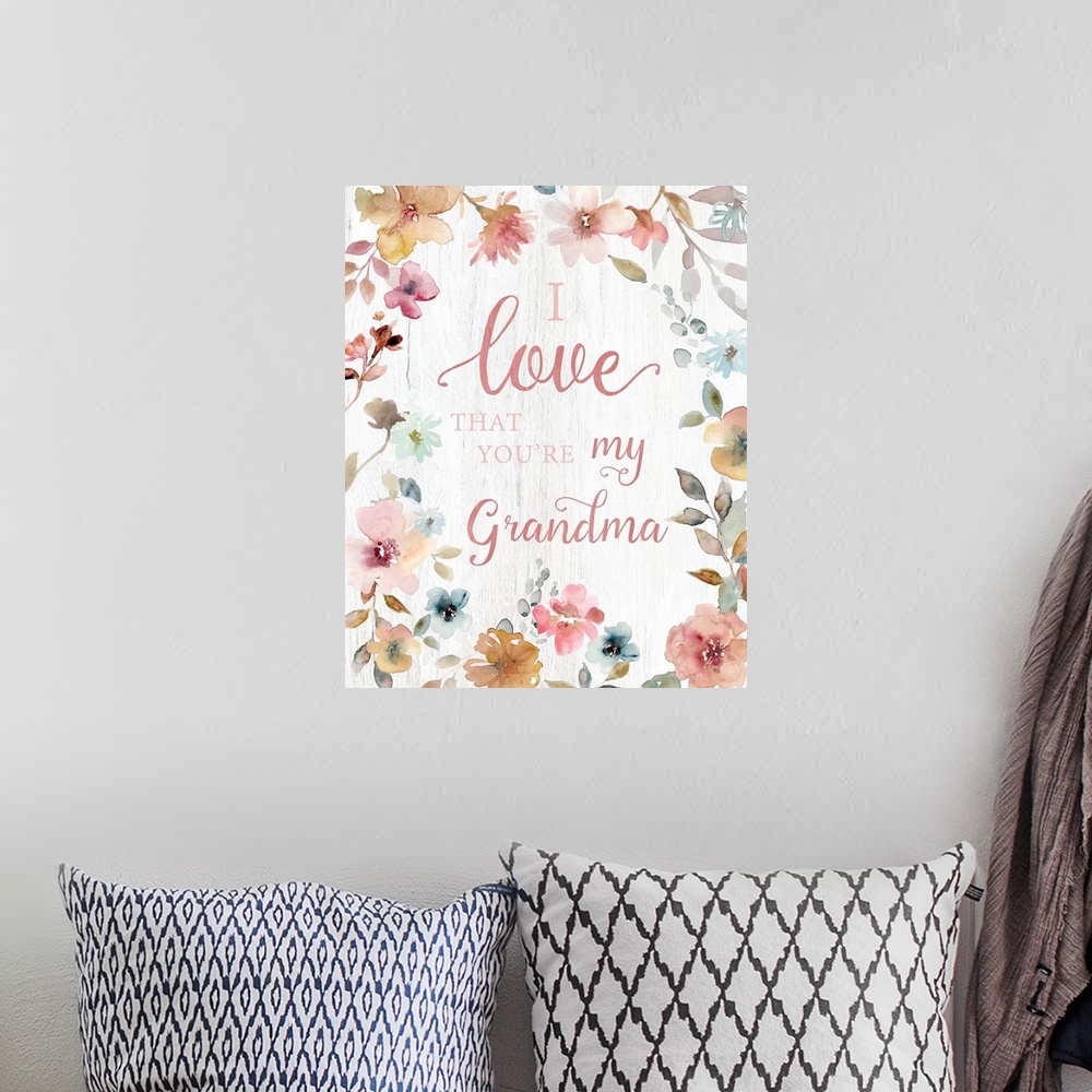 A bohemian room featuring Love Grandma