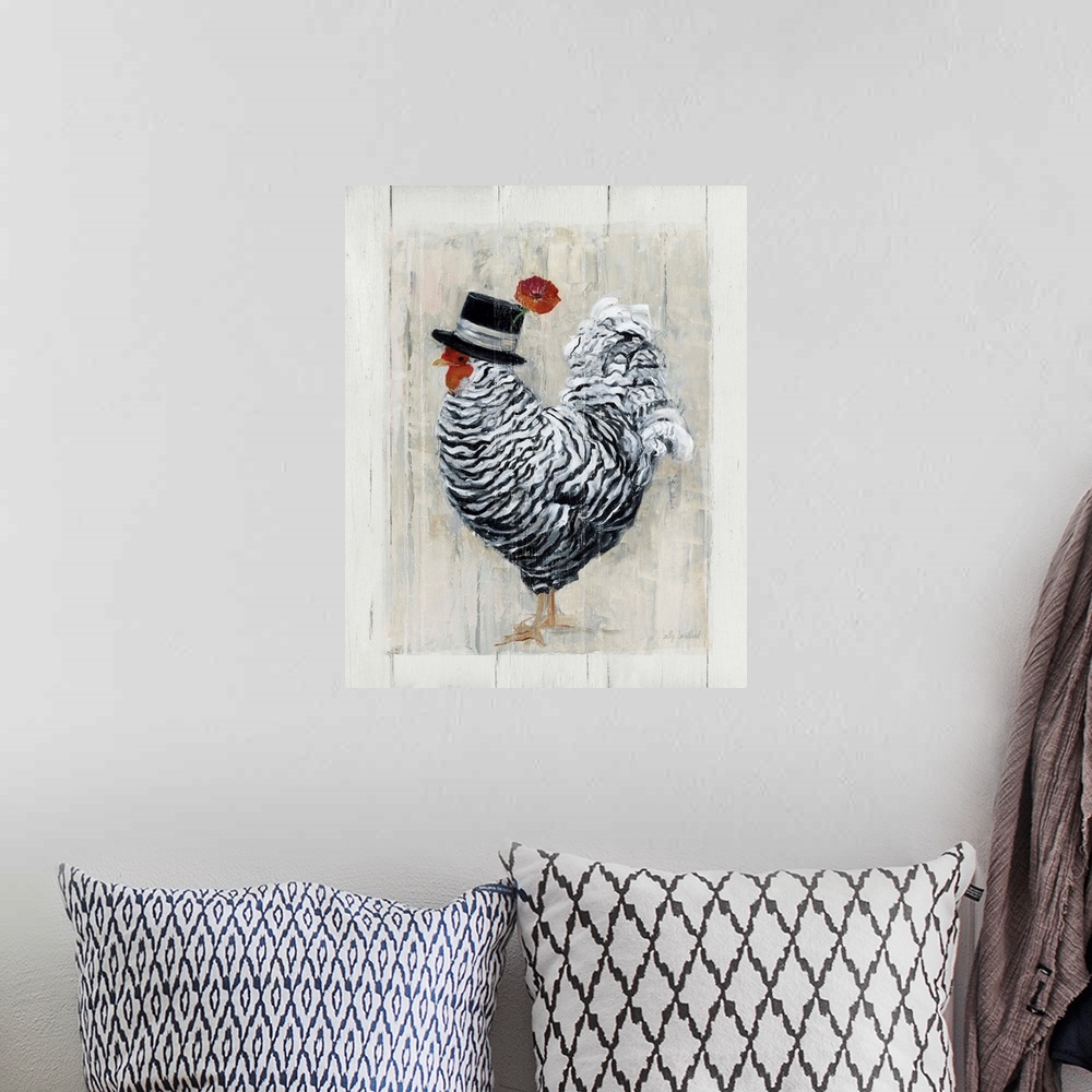 A bohemian room featuring Sunday Best Rooster