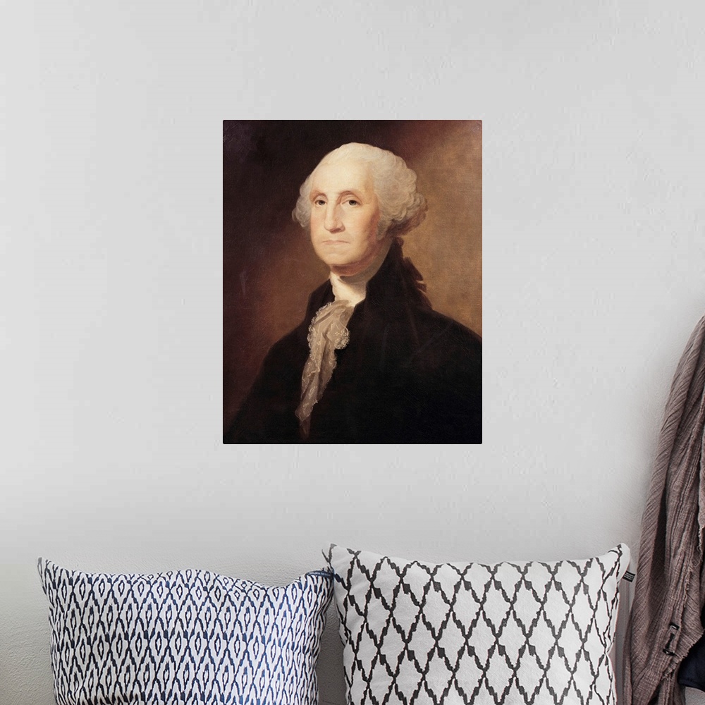 A bohemian room featuring George Washington By Gilbert Charles Stuart