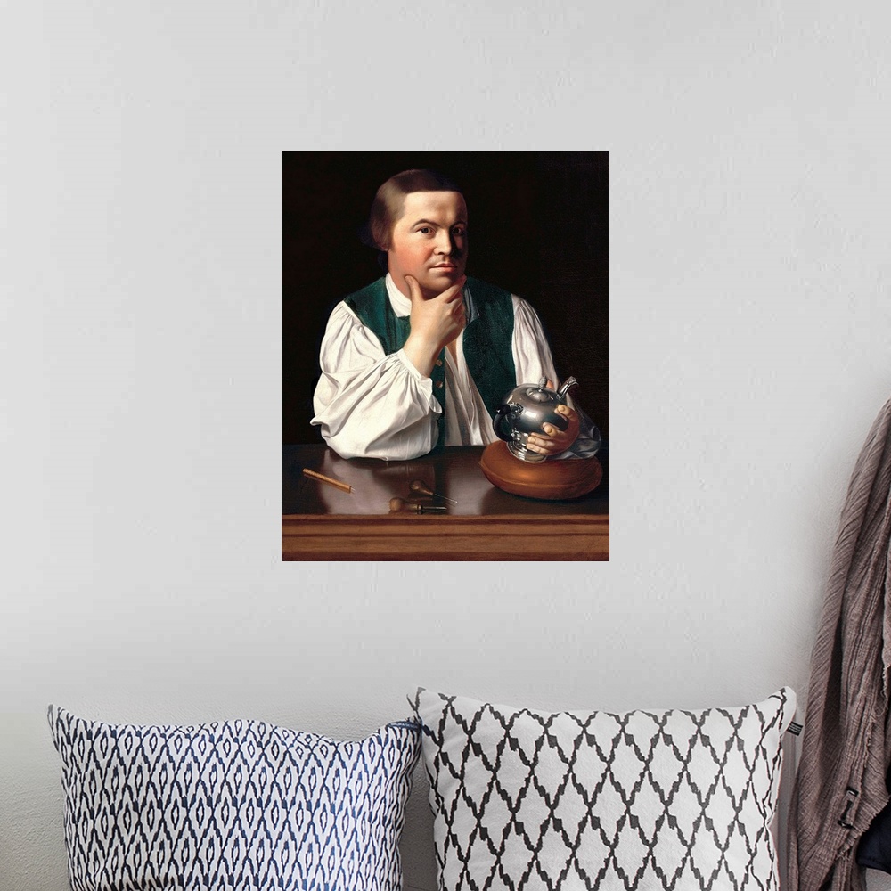 A bohemian room featuring Paul Revere By John Singleton Copley