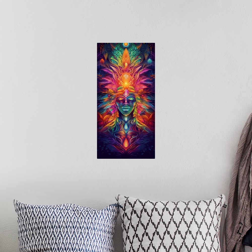 A bohemian room featuring Visionary Eyes II