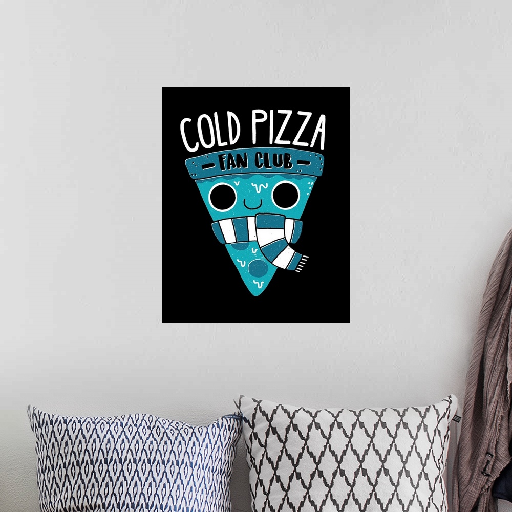 A bohemian room featuring Cold Pizza Fan Club