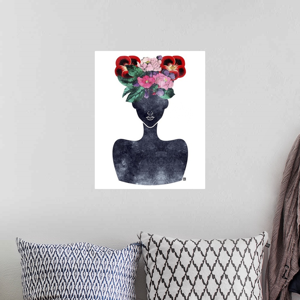 A bohemian room featuring Flower Crown Silhouette II