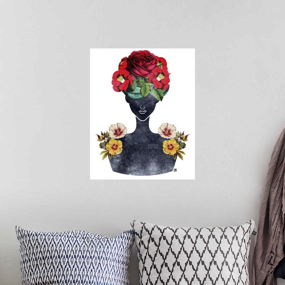 A bohemian room featuring Flower Crown Silhouette III