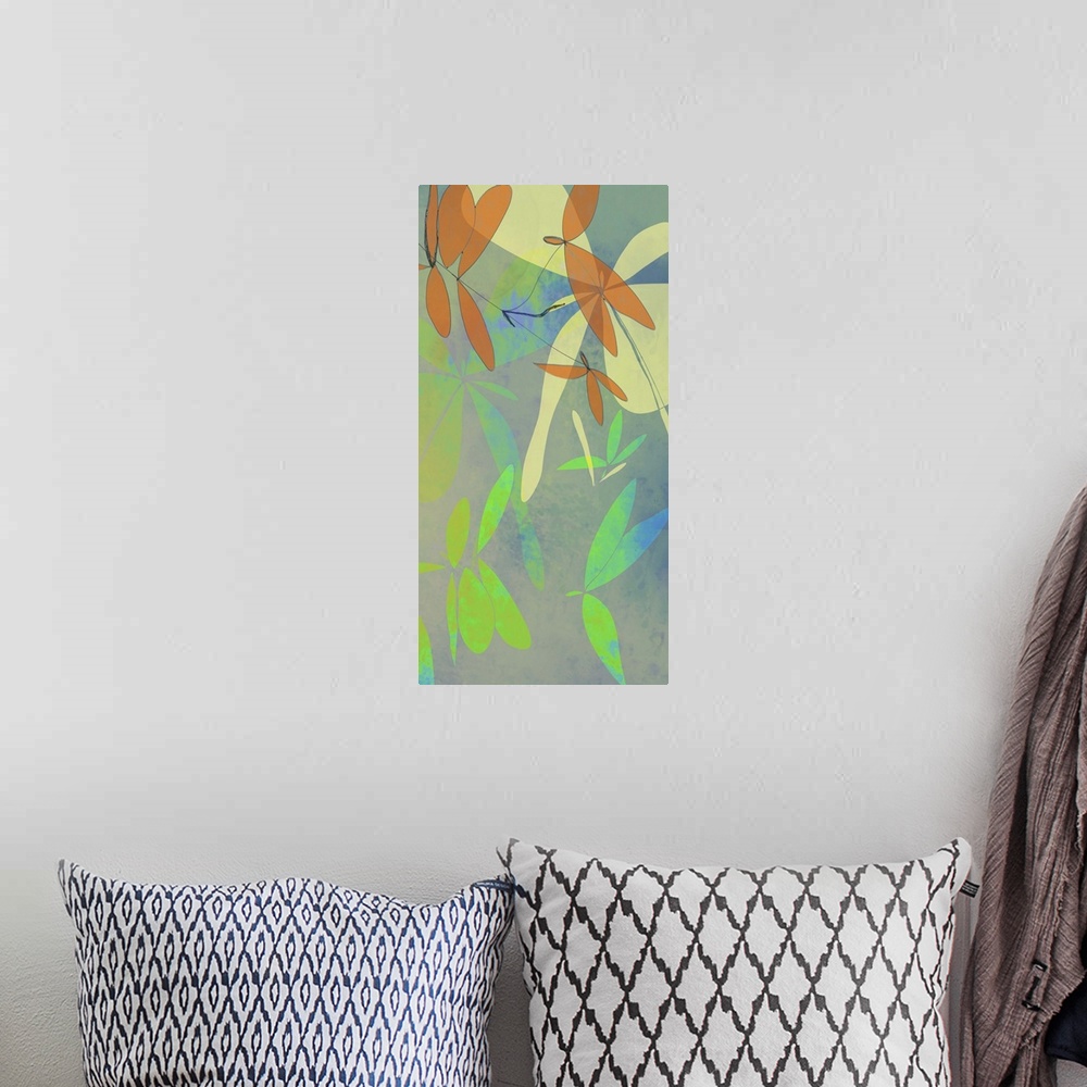 A bohemian room featuring This art print and print on demand canvas is created from original illustrations and rendered dig...