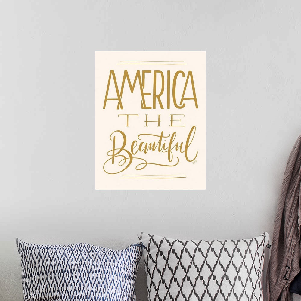 A bohemian room featuring America The Beautiful Gold