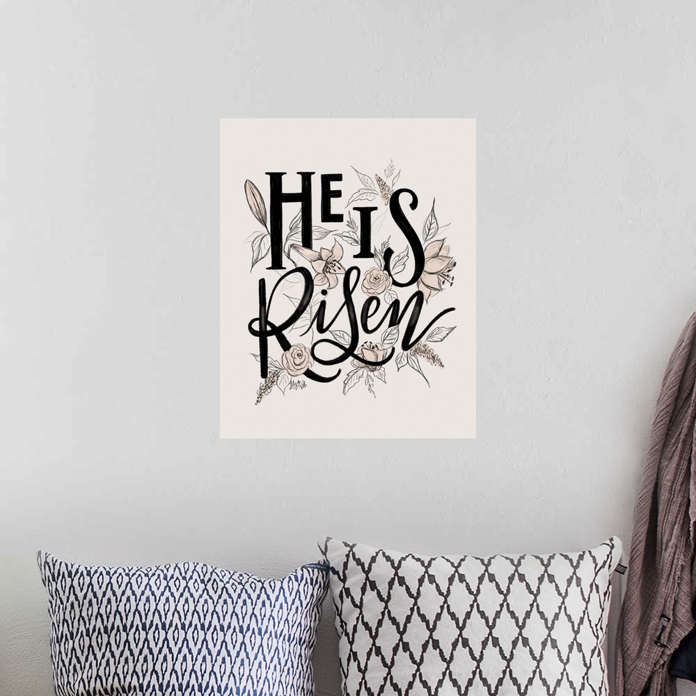 A bohemian room featuring He Is Risen