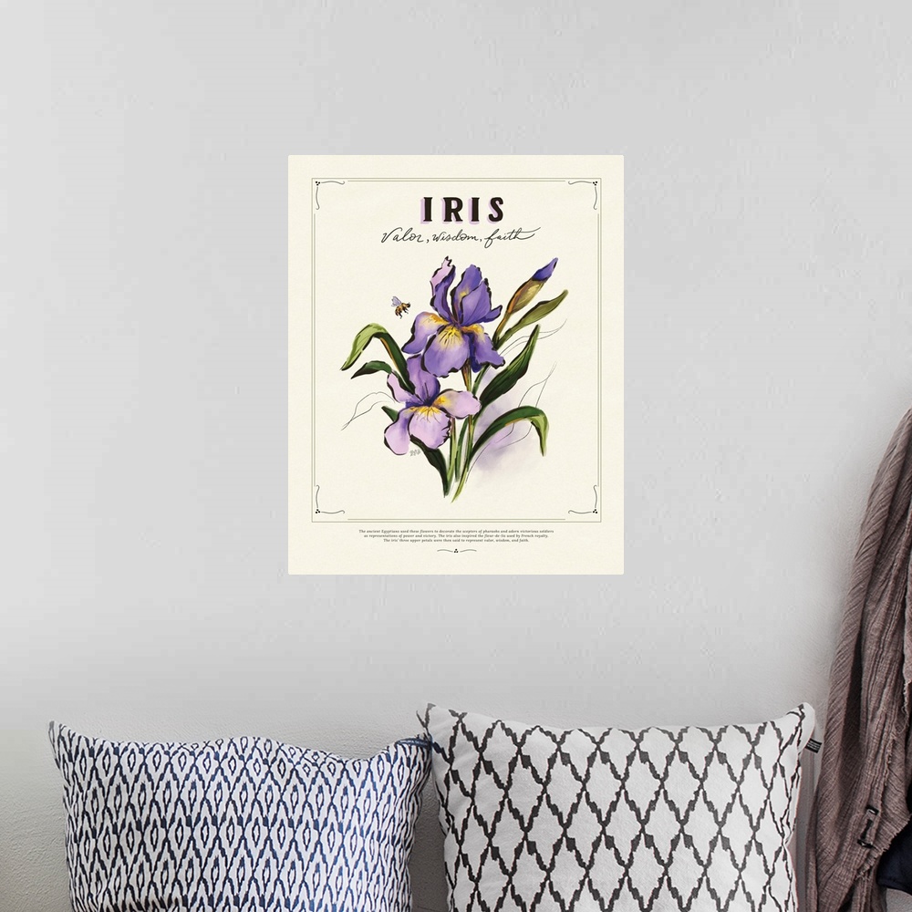 A bohemian room featuring Language Of Flowers - Iris