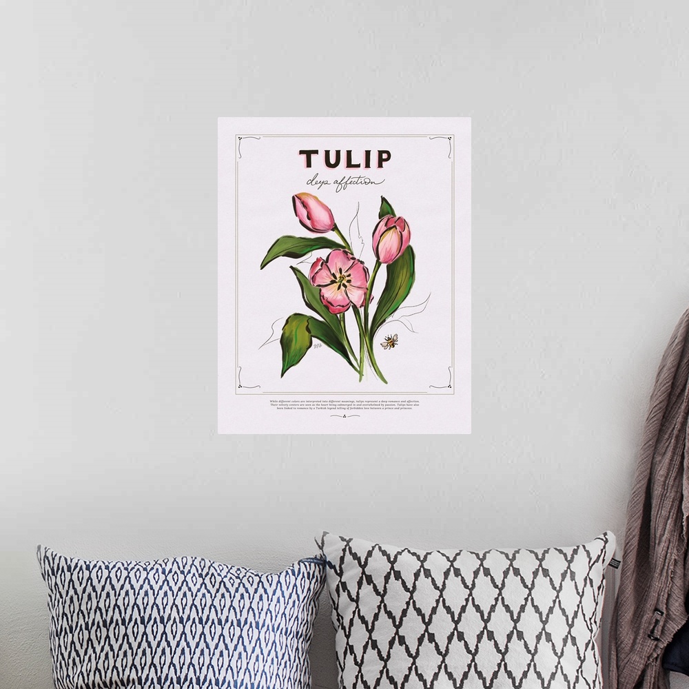 A bohemian room featuring Language Of Flowers - Tulip