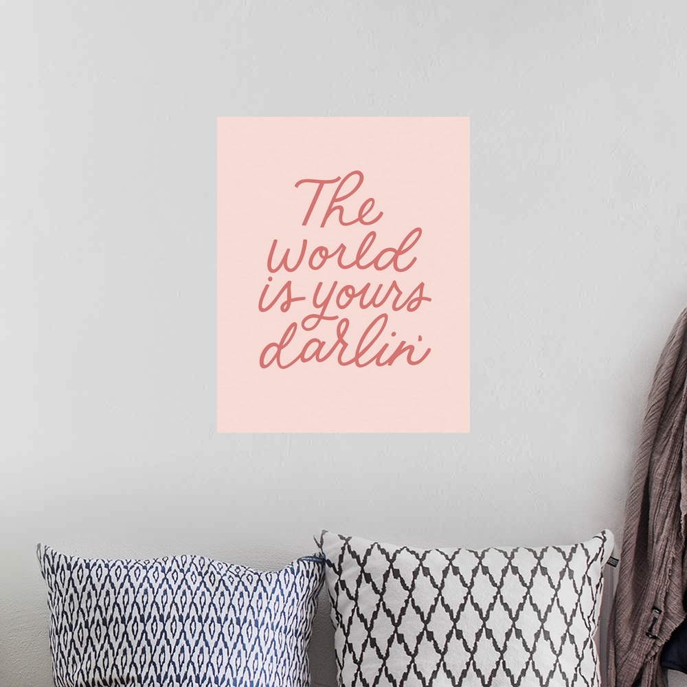 A bohemian room featuring The World Is Yours