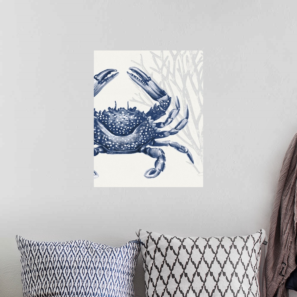 A bohemian room featuring Crab In Blue