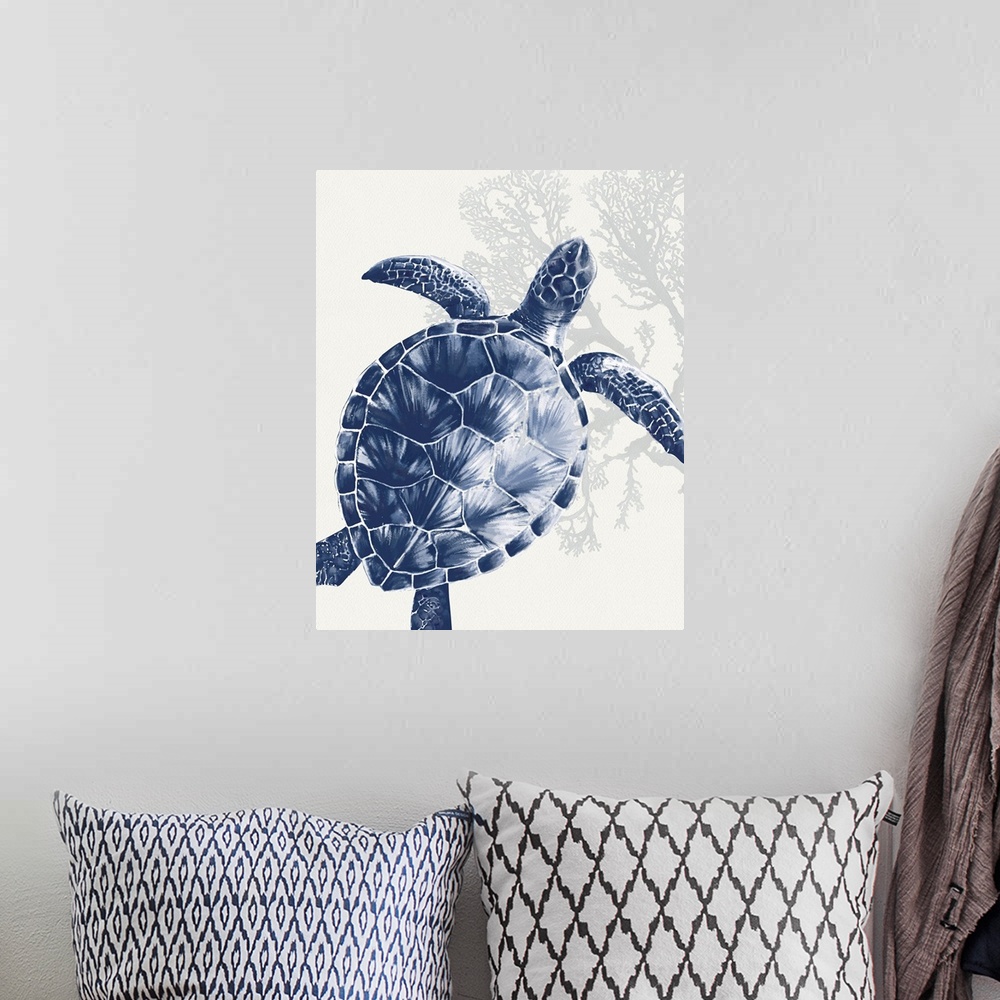 A bohemian room featuring Turtle In Blue