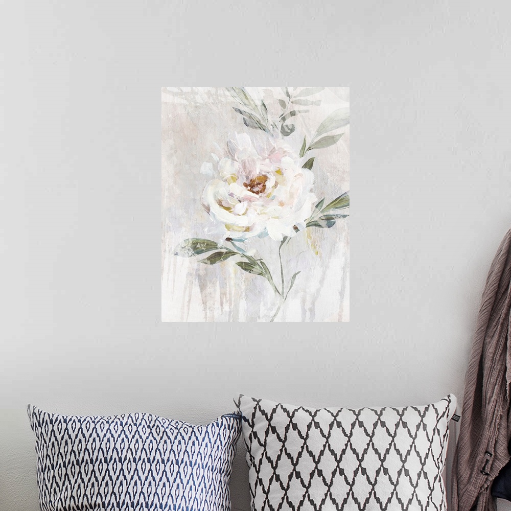 A bohemian room featuring Abstract Peony II