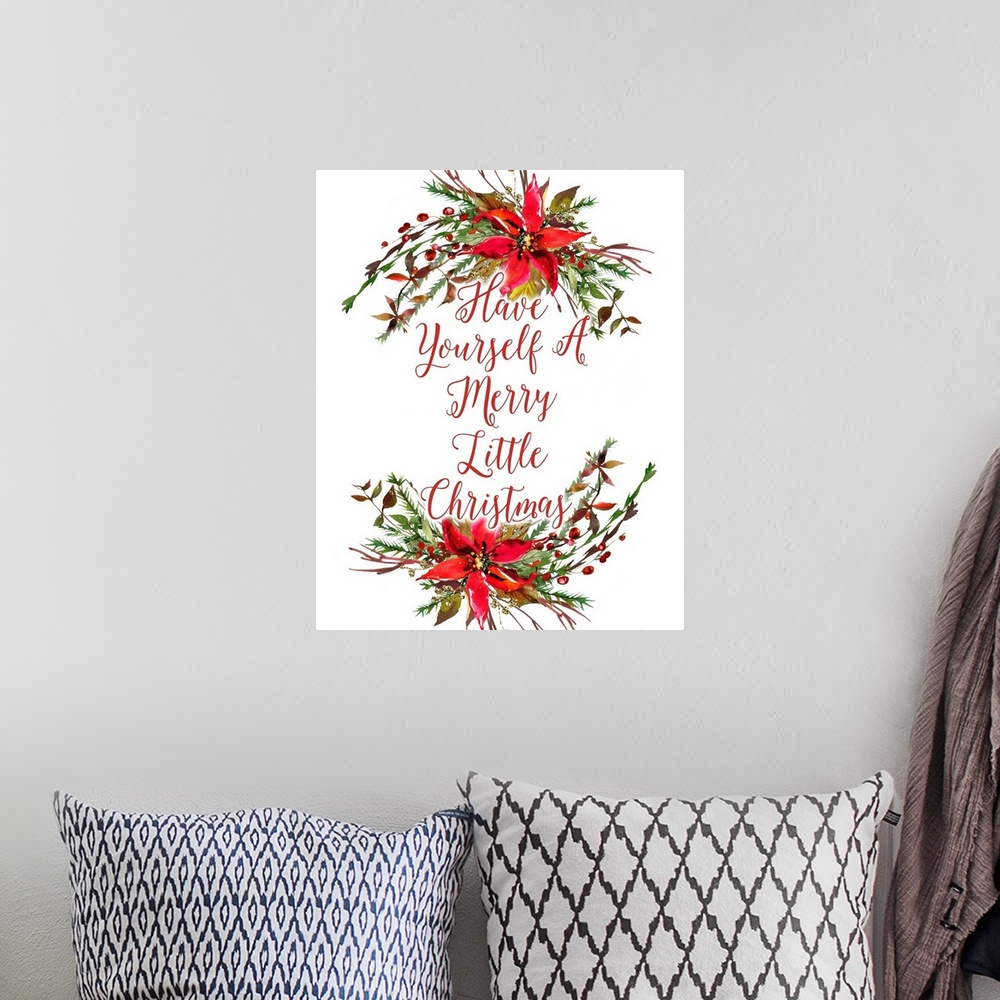 A bohemian room featuring Have Yourself a Merry Little Christmas