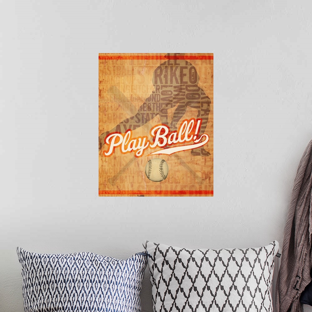 A bohemian room featuring Play Ball Grounder - tan