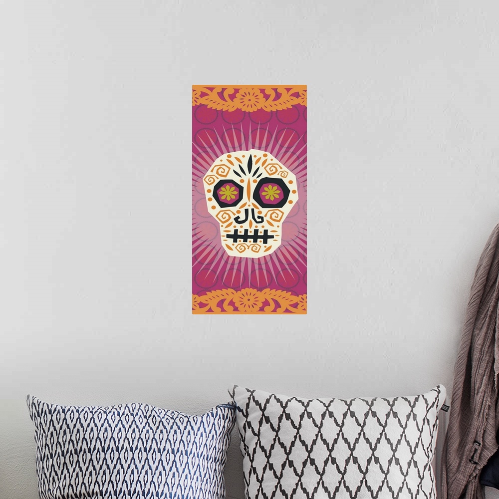 A bohemian room featuring Skull 39