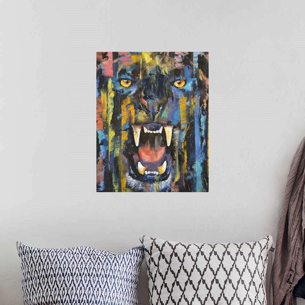 A bohemian room featuring Panther