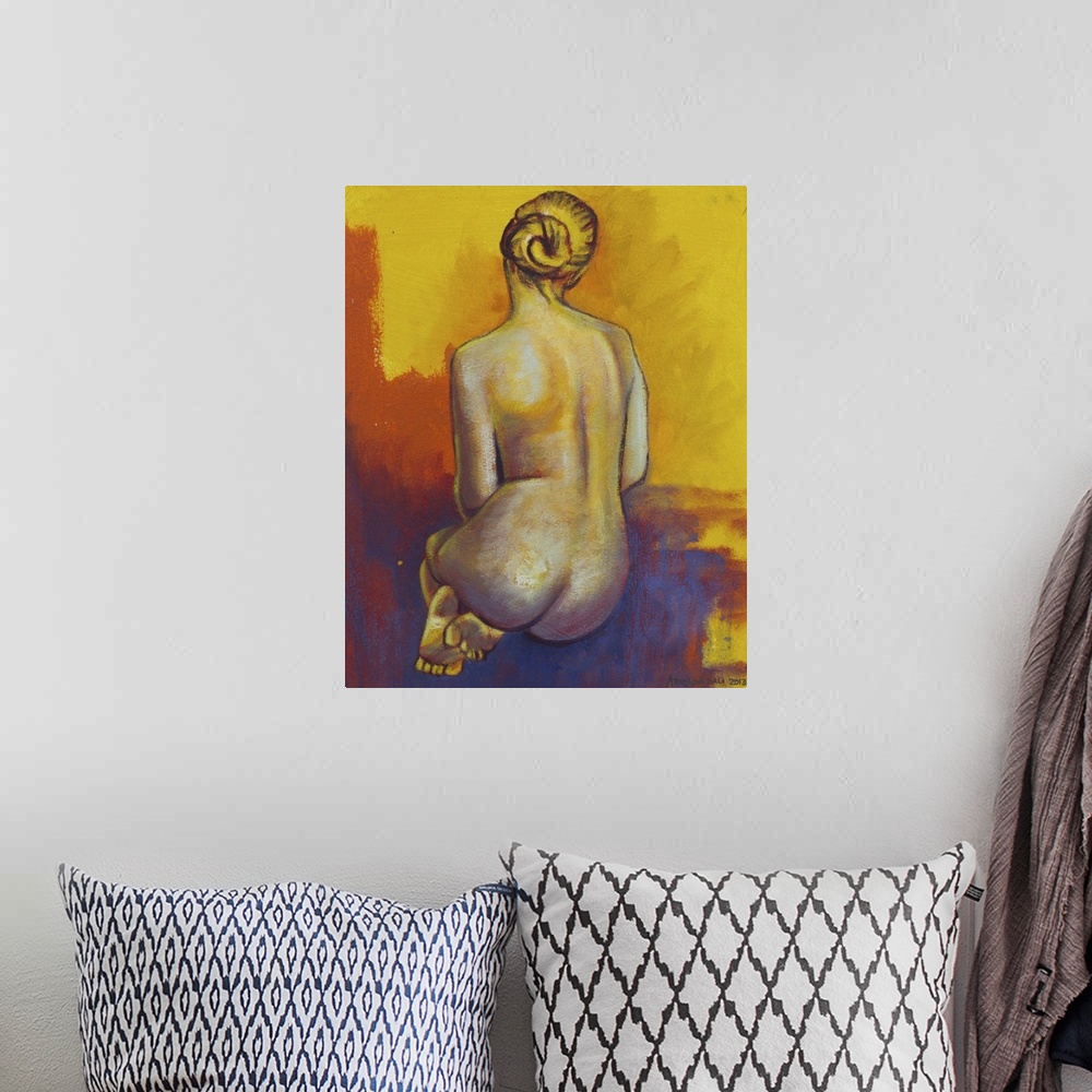 A bohemian room featuring Celebrating a woman's beauty, Aricadia paints a portrait of radiant sensuality. His subject is a ...