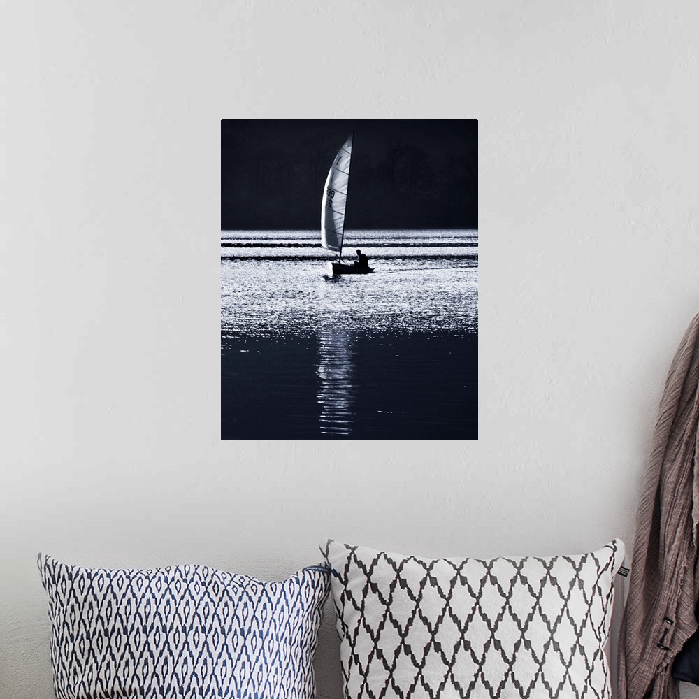 A bohemian room featuring Sailing by moonlight