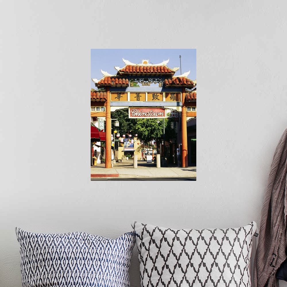 A bohemian room featuring Entrance of a market, Chinatown, City of Los Angeles, California