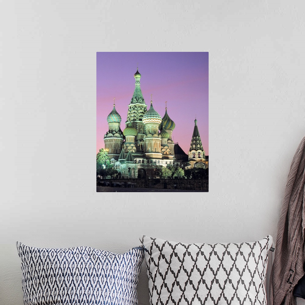 A bohemian room featuring St Basil's Cathedral Moscow Russia