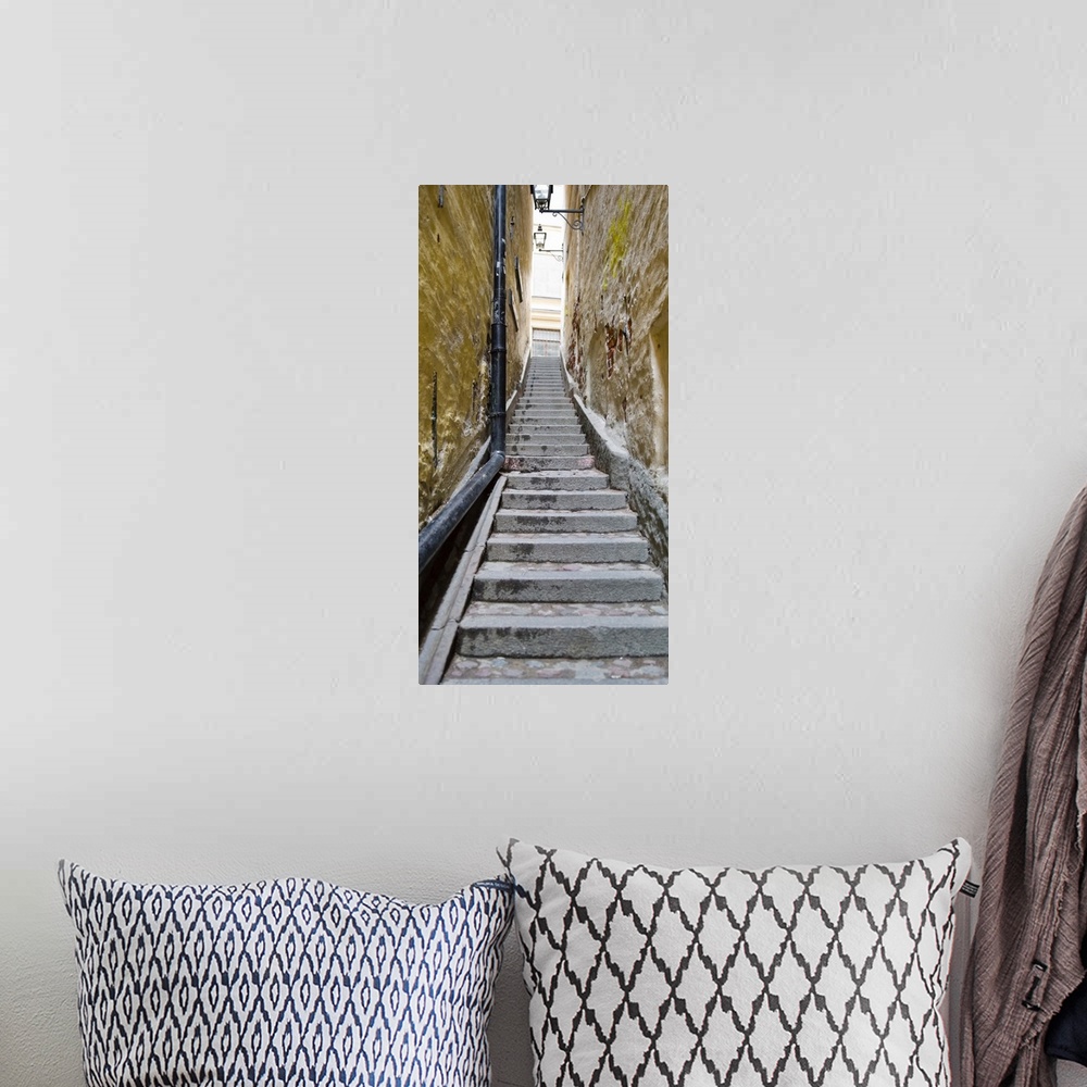 A bohemian room featuring Stairway along walls, Gamla Stan, Stockholm, Sweden