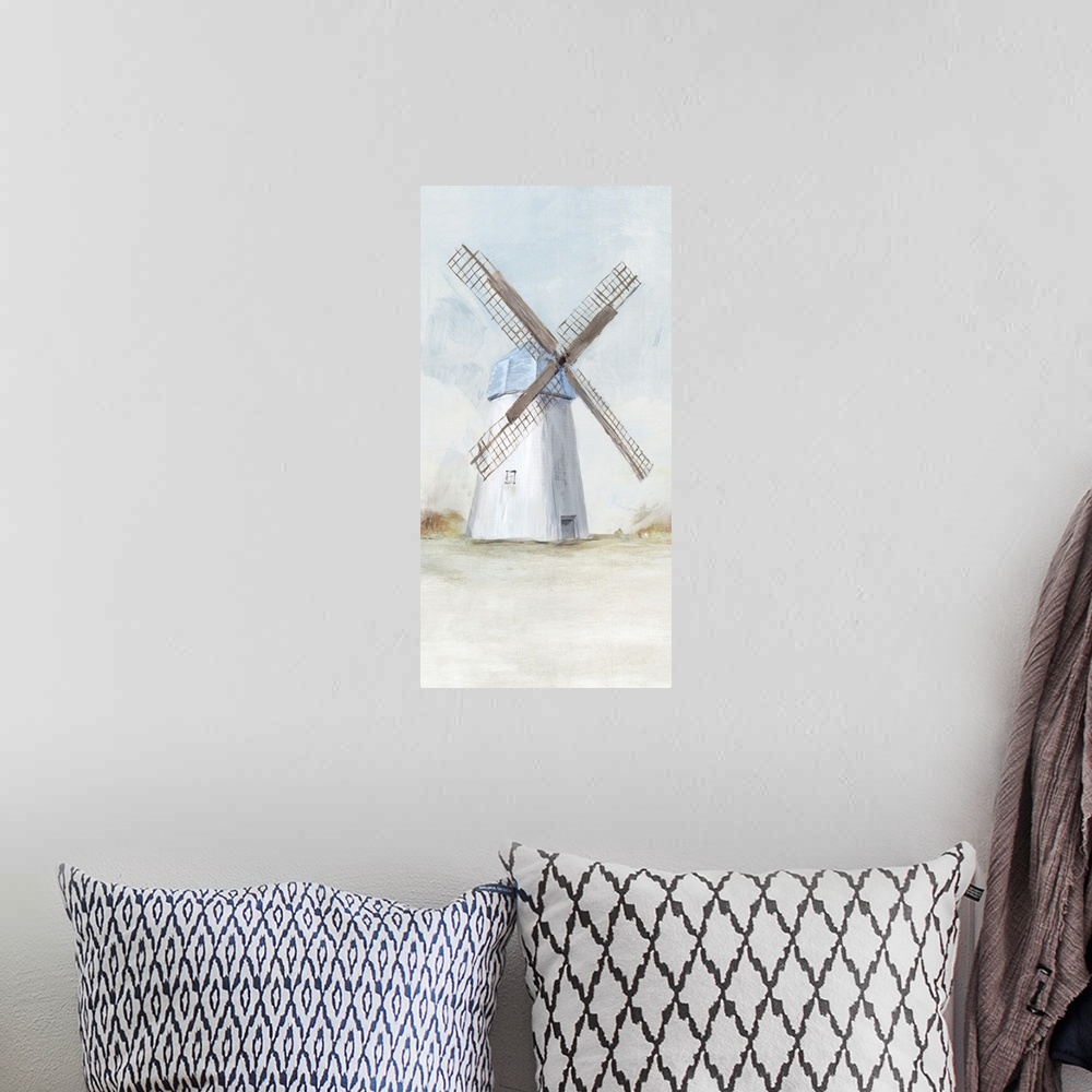 A bohemian room featuring Blue Windmill I