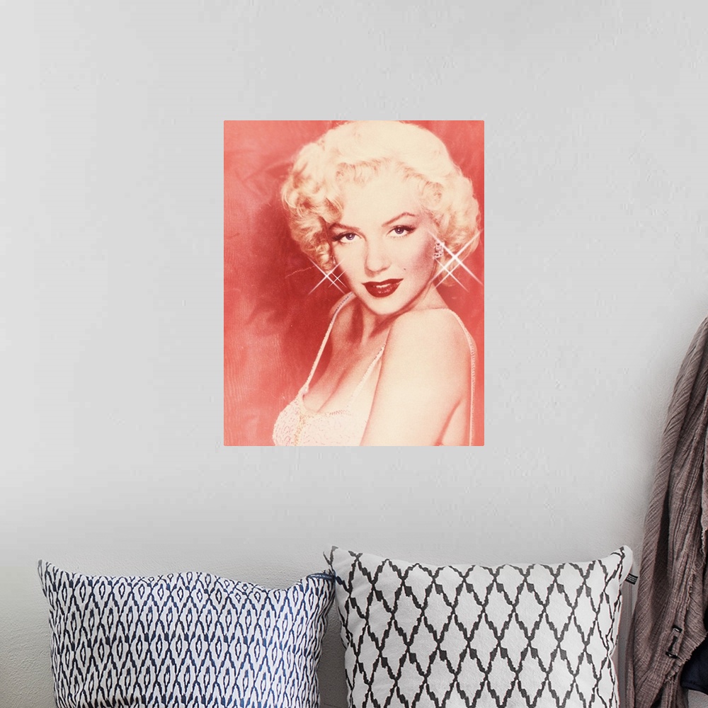 A bohemian room featuring Marilyn Monroe Red 108 Sparkle