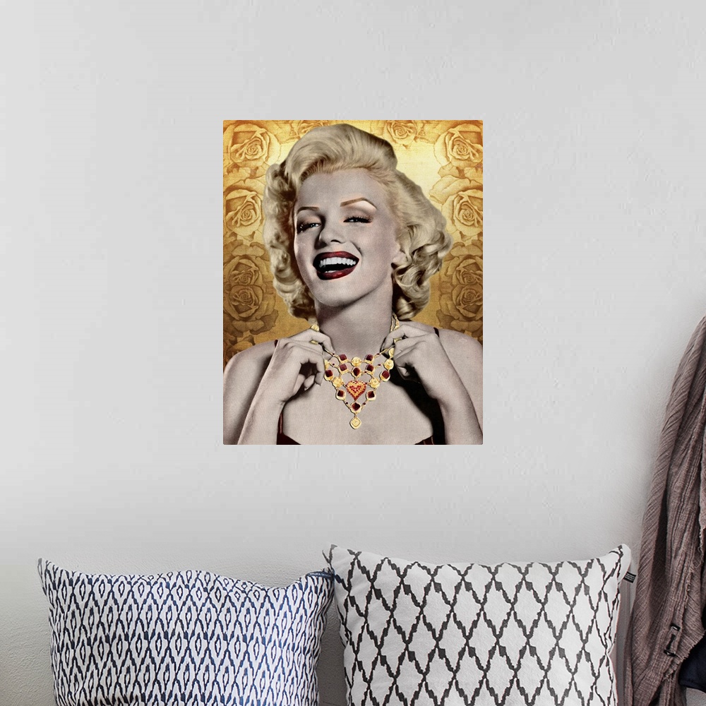 A bohemian room featuring Marilyn Monroe Roses