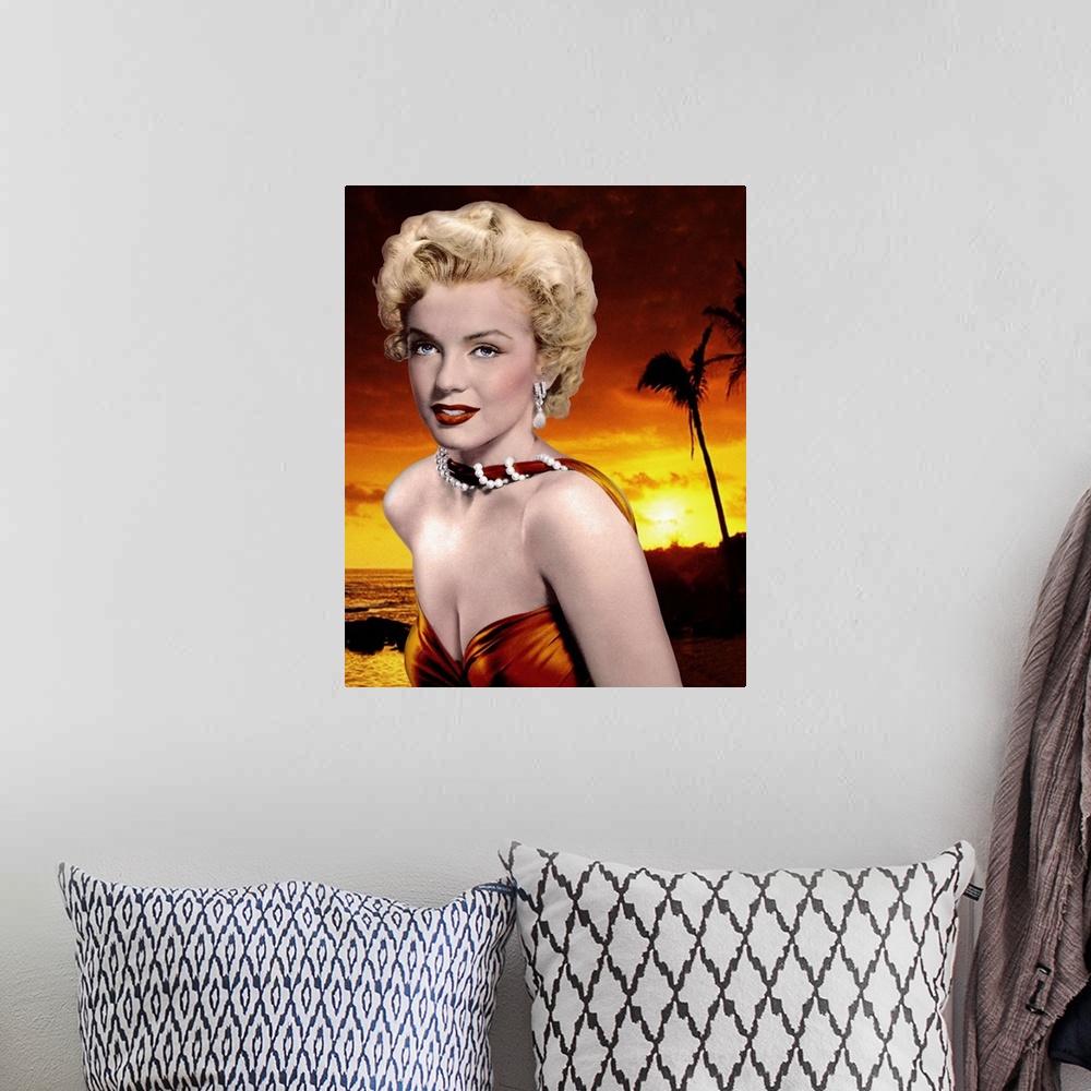A bohemian room featuring Marilyn Monroe Sunset